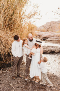 Stunning Sunset Newborn and Family Photography Session in Phoenix at the Salt River