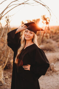 Phoenix senior portrait session at Lost Dutchman State Park 