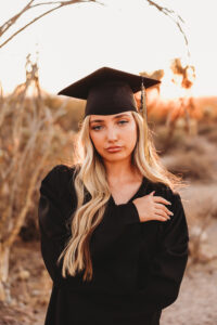 Phoenix senior portrait session at Lost Dutchman State Park 