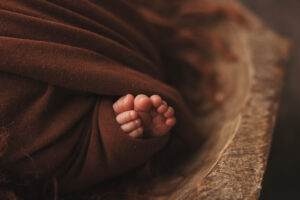 Baby toes close up 