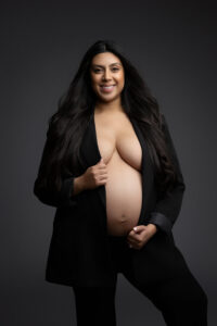 Studio maternity photos in Phoenix at Shanyn Nicole Studios
