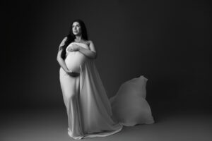 editorial studio maternity session in Scottsdale maternity studio