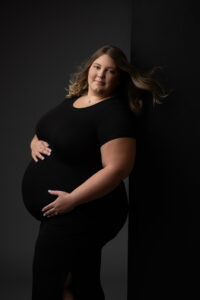 Studio maternity photos in Phoenix at Shanyn Nicole Studios
