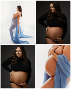 Modern studio maternity session in Phoenix