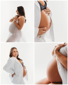 Modern studio maternity session in Phoenix