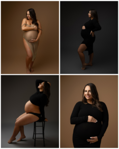 Modern studio maternity session in Phoenix