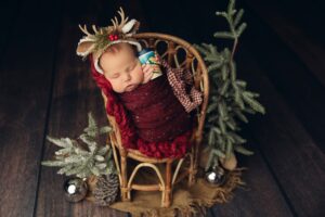 Newborn photography image inspired by coffee and cozy moments of motherhood in Mesa Arizona
