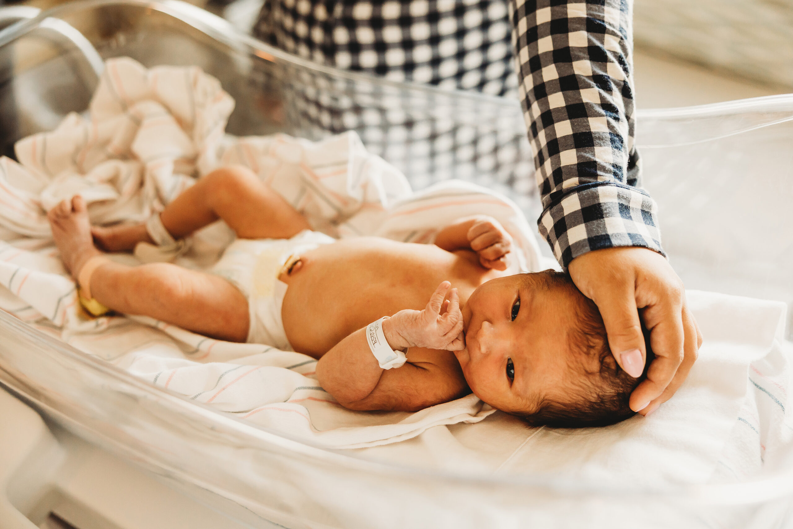 Baby essentials prepared for the first few days at home in Arizona