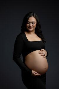 moody maternity studio pictures 