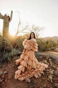 sunset maternity session in mesa arizona