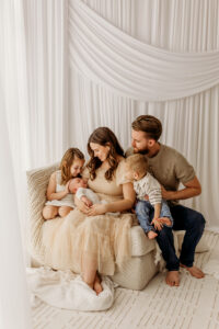 family photos during newborn session in mesa