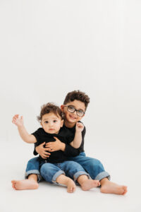 baby during cake smash portraits in tempe